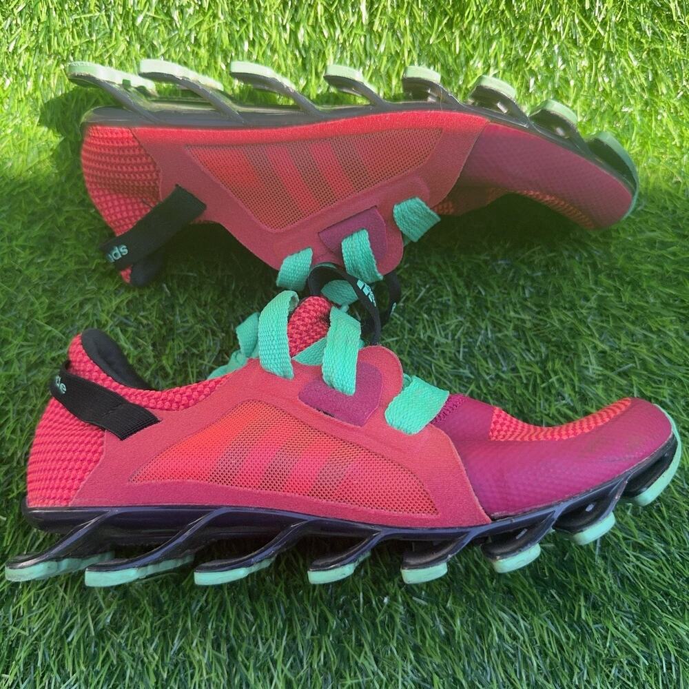 Adidas Springblade Shoes Womens Size 6.5 Red Green Running Sneakers AQ5247